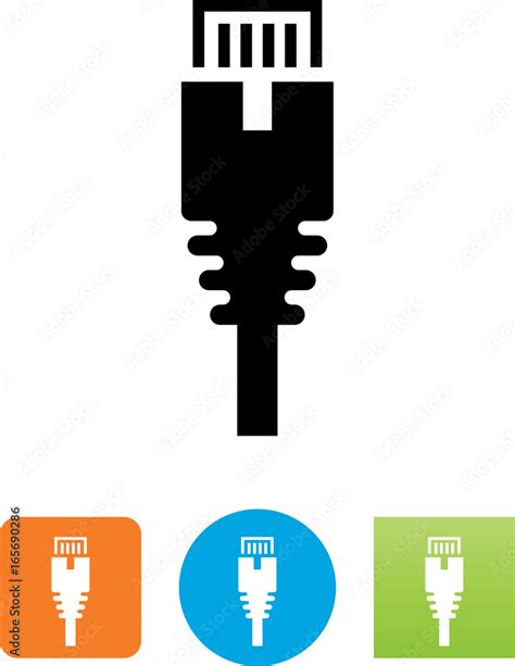 Ethernet Cable Connector Icon - Illustration Stock Vector | Adobe Stock