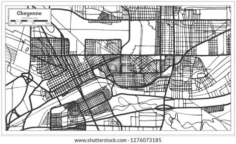 Cheyenne Usa City Map Retro Style Stock Vector (Royalty Free ...