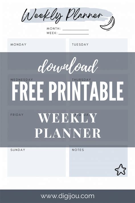 Weekly planner calendar pdf, aesthetic week planner free printable in ...