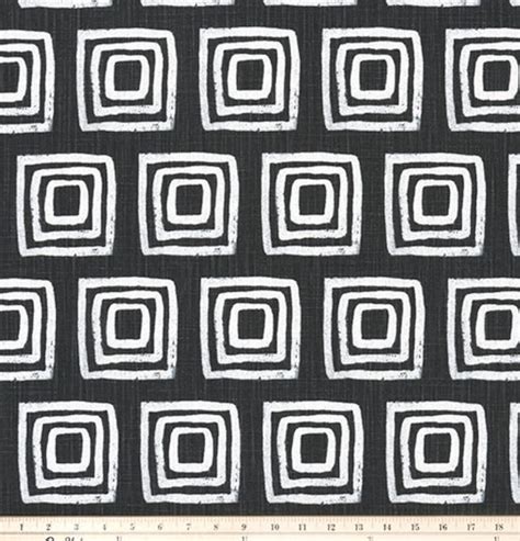 Contemporary Black and White Block Print Fabric by the Yard | Etsy