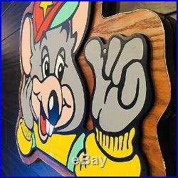 Vintage Chuck E Cheese Sign Wall Art Man Cave Decor Advertisement Americana | Vintage ...