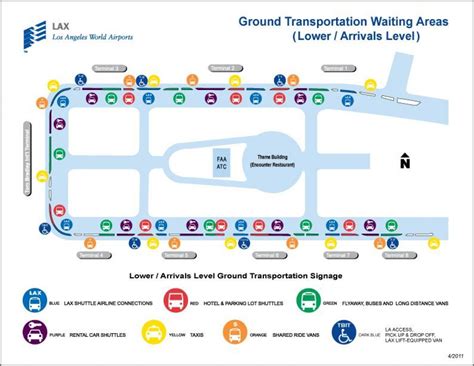 Lax car rental map - Lax airport car rental map (California - USA)