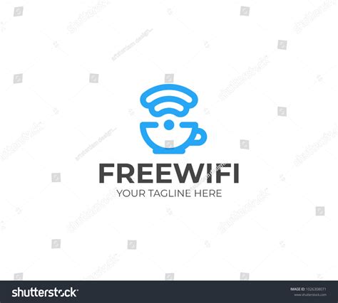 Internet Cafe Logo Template Free Wifi Stock Vector (Royalty Free) 1026308071 | Shutterstock