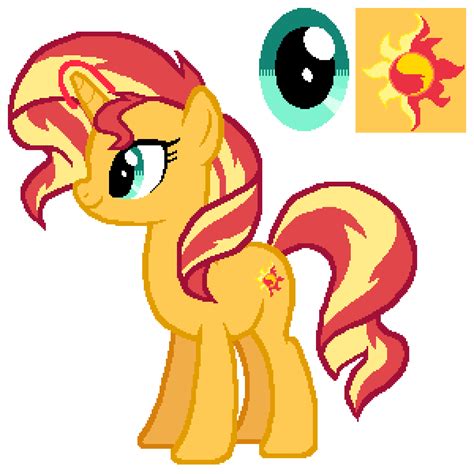 Sunset Shimmer - Friendship is Magic Color Guide - MLP Vector Club