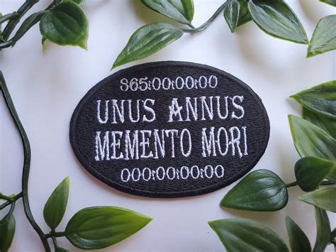 Unus Annus Memento Mori Iron on Sew on Patch - Etsy