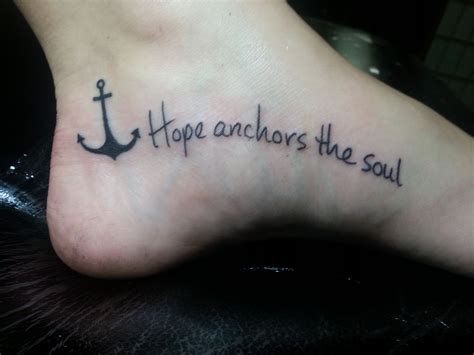 Anchor tattoo inspired by Hebrews 6:19. My first tattoo! | Tattoo quotes, First tattoo, Anchor ...