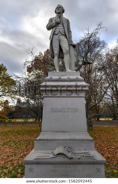 Alexander Hamilton Statue Central Park New Stock Photo (Edit Now ...