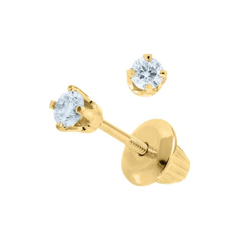 Children’s 14K Yellow Gold Diamond Stud Earring – Bailey's Fine Jewelry