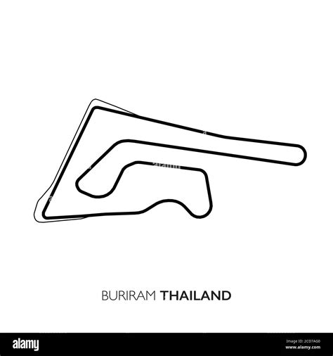 Buriram circuit, Thailand. Motorsport race track vector map Stock Vector Image & Art - Alamy