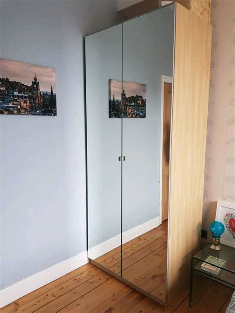 Ikea PAX mirrored wardrobe doors 50x229 | in Leith Links, Edinburgh | Gumtree