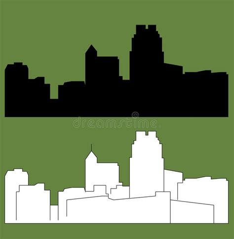 Raleigh, North Carolina, City Silhouette Stock Vector - Illustration of ...