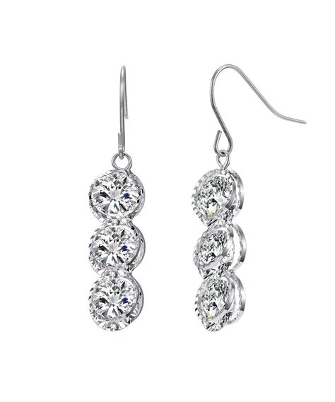 Look at this #zulilyfind! Swarovski® Crystal & White Gold Three-Tier Drop Earrings by Kent's ...