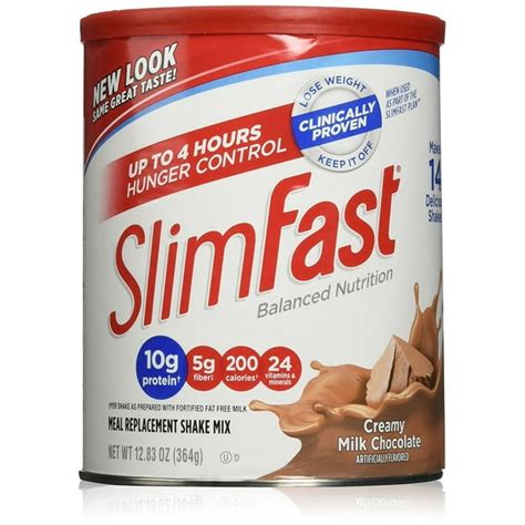 3 PACKS : Slim Fast! 3-2-1 Plan Milk Chocolate Shake Mix - Walmart.com - Walmart.com