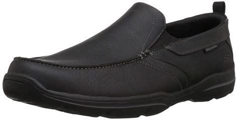 Skechers Mens Forde Leather Closed Toe Slip On Shoes, Black, Size 8.5 ...