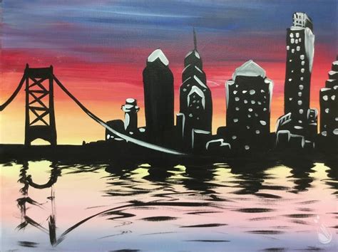 Philadelphia Skyline Painting at PaintingValley.com | Explore collection of Philadelphia Skyline ...