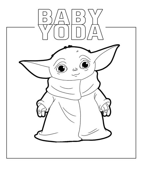 Printable Coloring Pages | Yoda drawing, Coloring pages, Cute coloring pages