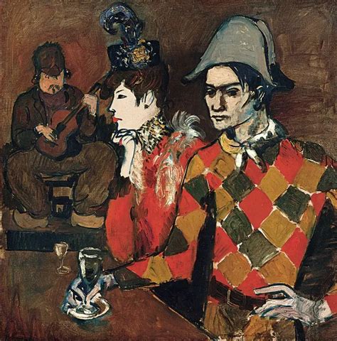 Pablo Picasso — In "Le Lapin Agile" or Harlequin with a Glass, 1905