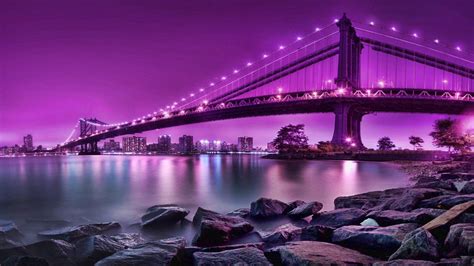 Light Bridge New York | Bridge wallpaper, City wallpaper, Bridge art