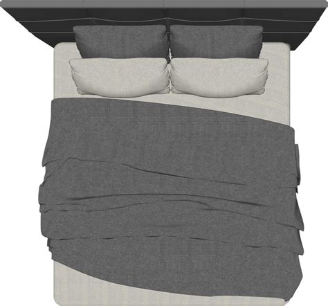 Modern Bed Top View Png