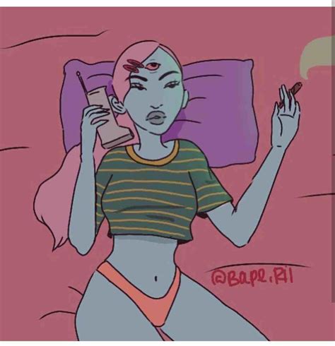 Pinterest Art Wallpaper - Girl Smoking Weed Cartoon - 1137x1177 ...