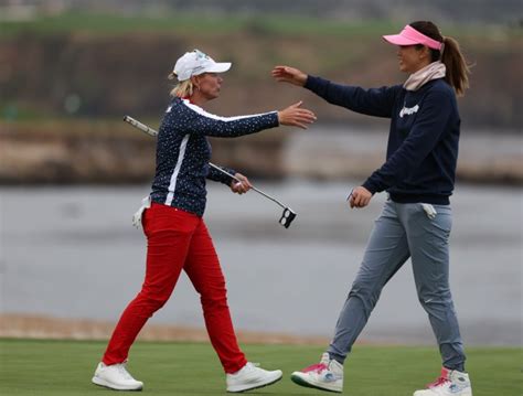 Michelle Wie West and Annika Sorenstam Say Goodbye to the U.S. Open at Pebble Beach - August 12 ...