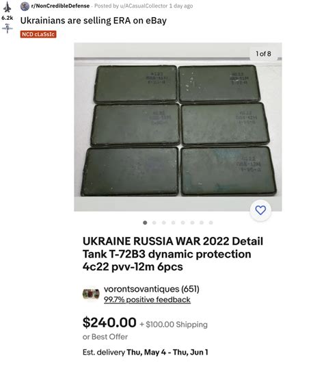 Ukrainians are selling ERA on eBay | Explosive Reactive Armor (ERA) | Know Your Meme