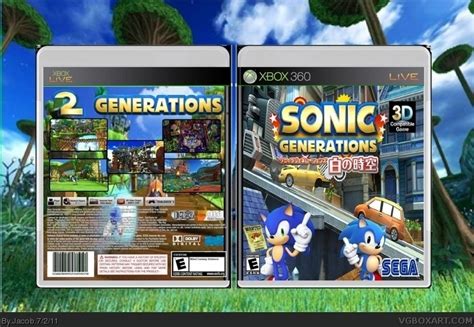 Sonic Generations Xbox 360 Box Art Cover by Jacob