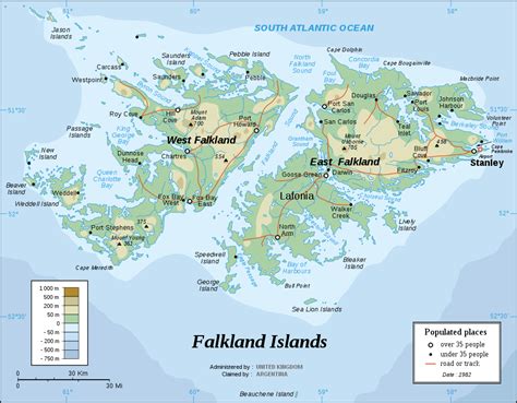 Map of Falkland Islands : Worldofmaps.net - online Maps and Travel ...