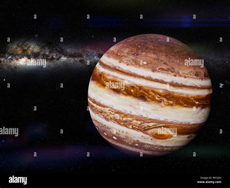 planet Jupiter and the Milky Way galaxy Stock Photo - Alamy