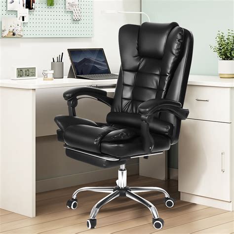 90°~135° Reclining High Back Office Chair,Big and Tall PU Leather ...