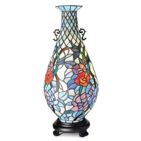 Tiffany-Style Twinkle Stained Glass Vase Accent Lamp - Walmart.com