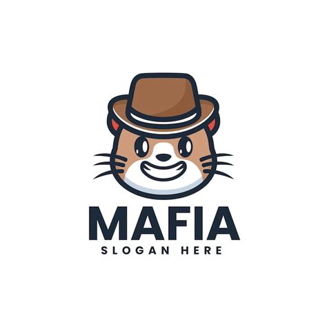 Premium Vector | Vector logo illustration mafia mascot cartoon style