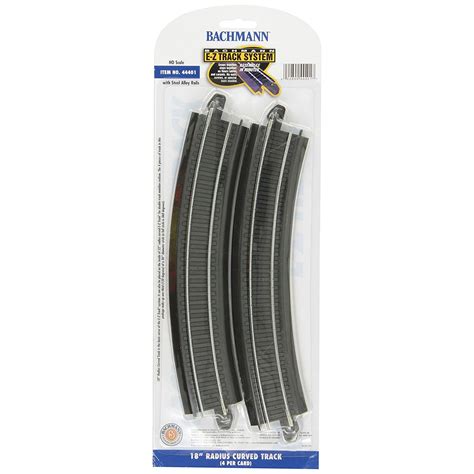 Bachmann Trains HO Scale 18" Radius Curve Track- 4 Pack - Walmart.com - Walmart.com