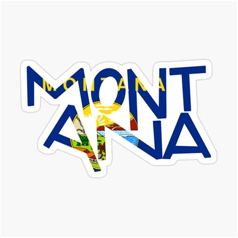 Montana State Flag Sticker by vinylbyelissa | State flags, Montana ...