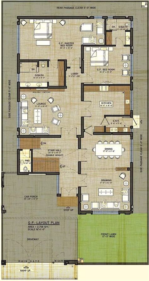 16+ basement floor plans 600 sq ft Plans sq 3d marla ft 40x60 2400 plan ...