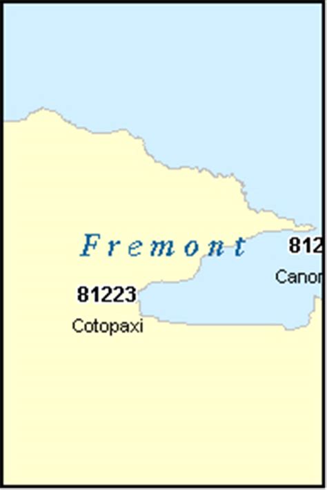 FREMONT County, Colorado Digital ZIP Code Map