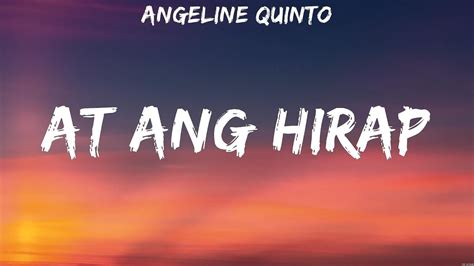 Angeline Quinto - At Ang Hirap (Lyrics) - YouTube