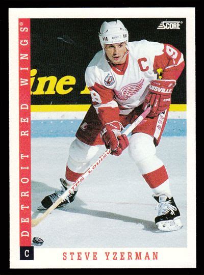 Steve Yzerman # 310 - 1993-94 Score Hockey | Steve yzerman, Hockey ...