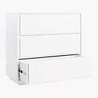 Gallery 3-Drawer White Dresser + Reviews | CB2