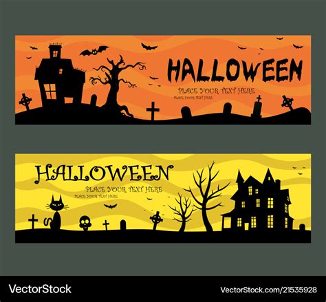 Halloween banners design Royalty Free Vector Image