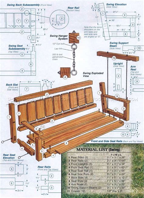 25+ Amazing DIY Porch Swing Plans to Try Right Now - It's FREE