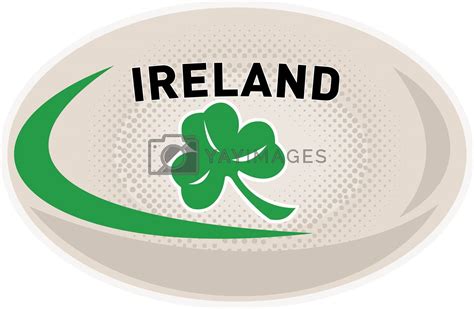 Rugby Ball Ireland Shamrock by patrimonio Vectors & Illustrations Free ...