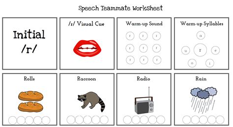 Free Articulation Worksheets