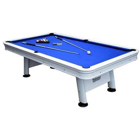 Alpine 8 Ft Outdoor Pool Table with Aluminum Rails & Waterproof Felt ...