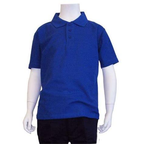 12 Units of Boys School Uniform Polo Shirt Royal Blue Color - at ...