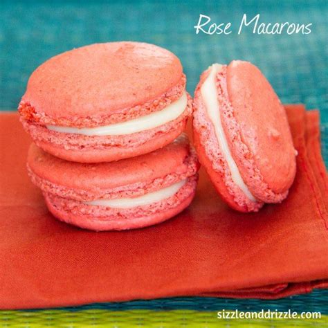 Rose Macarons Cream Filled Cookies, Macaron Recipe, Hamburger Bun ...