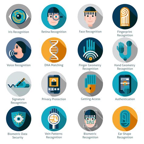 Biometric Authentication Icons 434898 Vector Art at Vecteezy