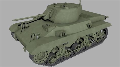 M22 Locust Tank with interior 3D model | CGTrader