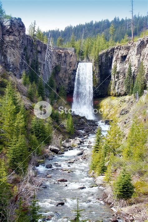 Tumalo Falls Oregon Royalty-Free Stock Image - Storyblocks