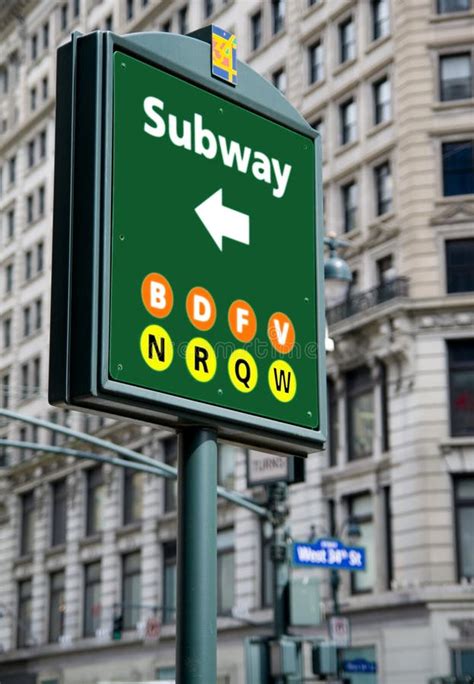 Subway Sign stock image. Image of road, manhattan, sign - 5616709